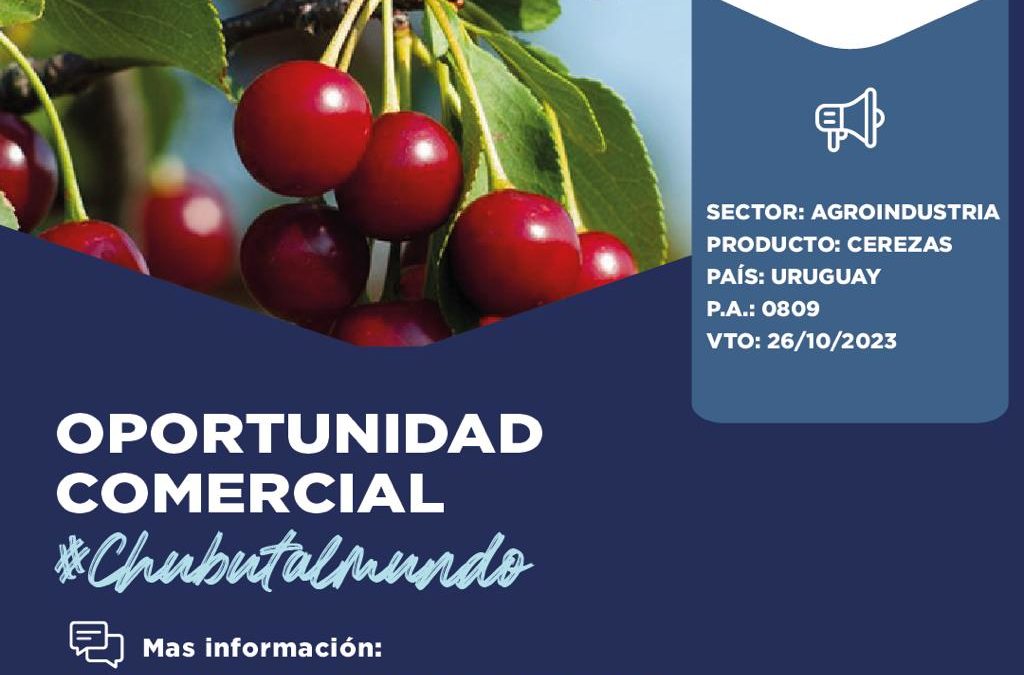Oportunidad Comercial – Sector Agroindustrial/ Uruguay