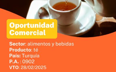 Oportunidad Comercial Sector Alimentos y Bebidas / Turquía