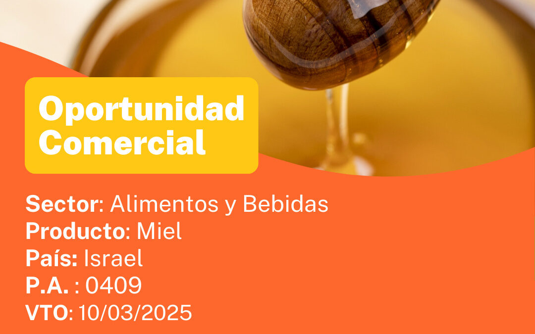 Oportunidad Comercial Sector Alimentos y Bebidas / Israel