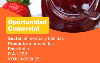 Oportunidad Comercial Sector Alimentos y Bebidas / Italia